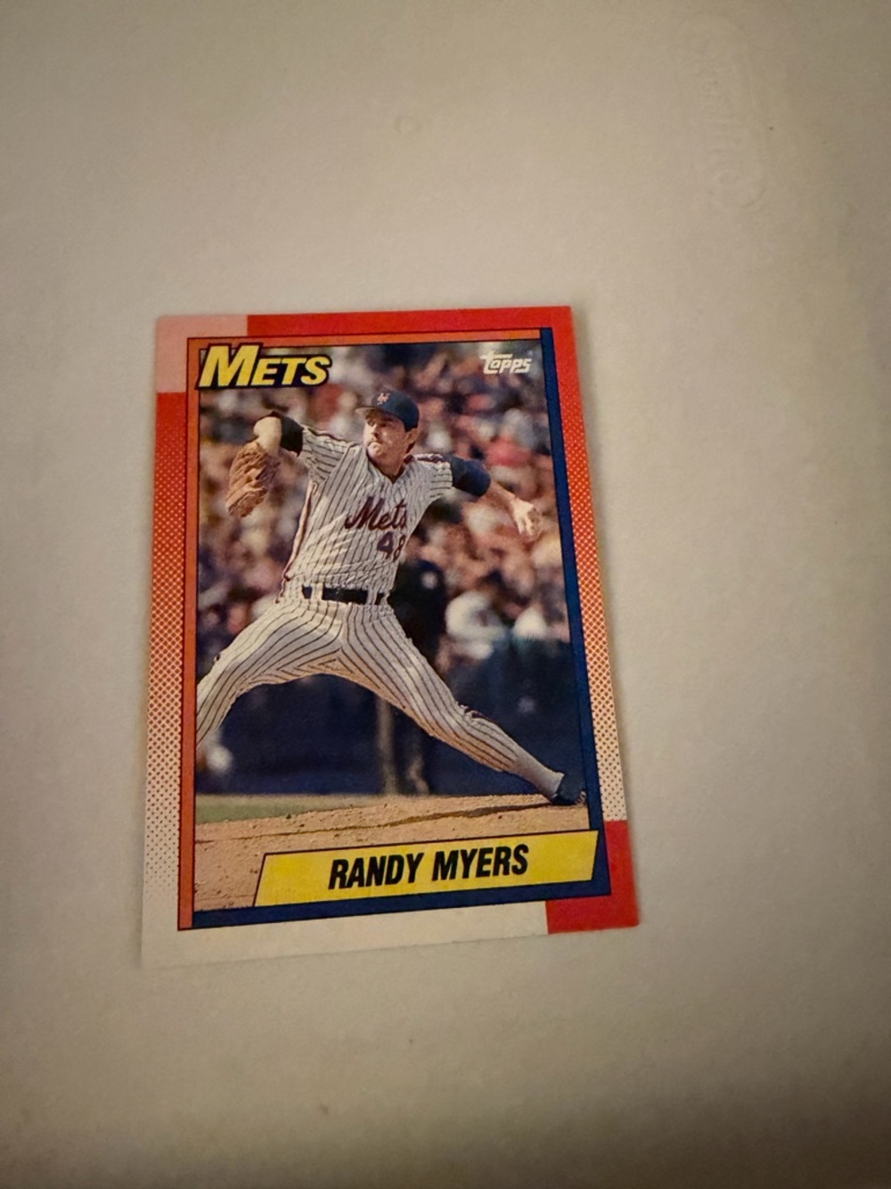 1990 topps Randy Myers Mets baseball card